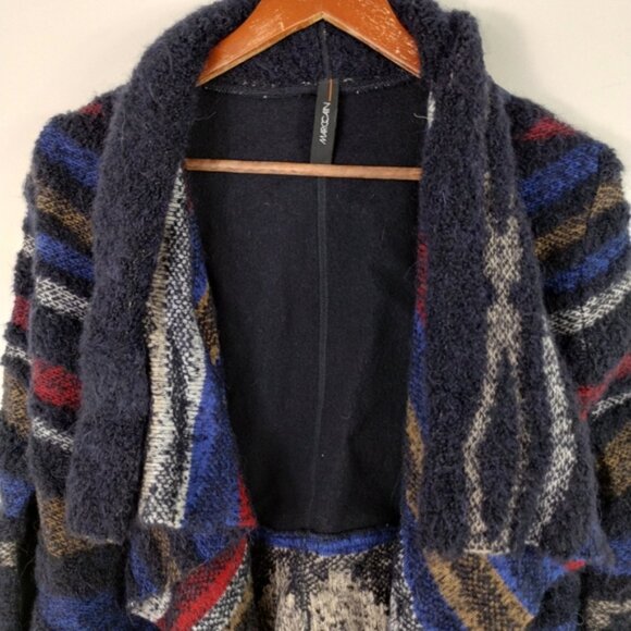 Marc Cain Boucle Blazer Size 4 (N2) Boho Colorful Alpaca Blend - Picture 2 of 11